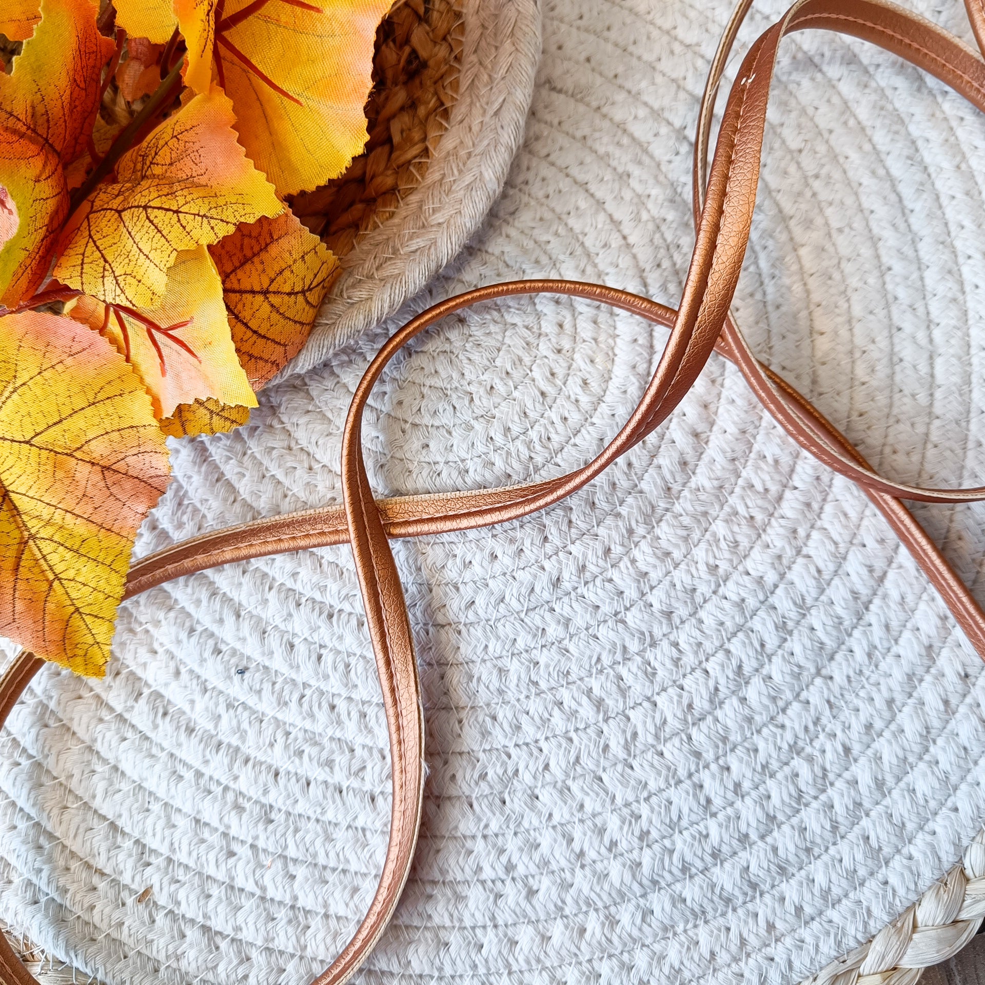 Passepoil simili cuir cuivré