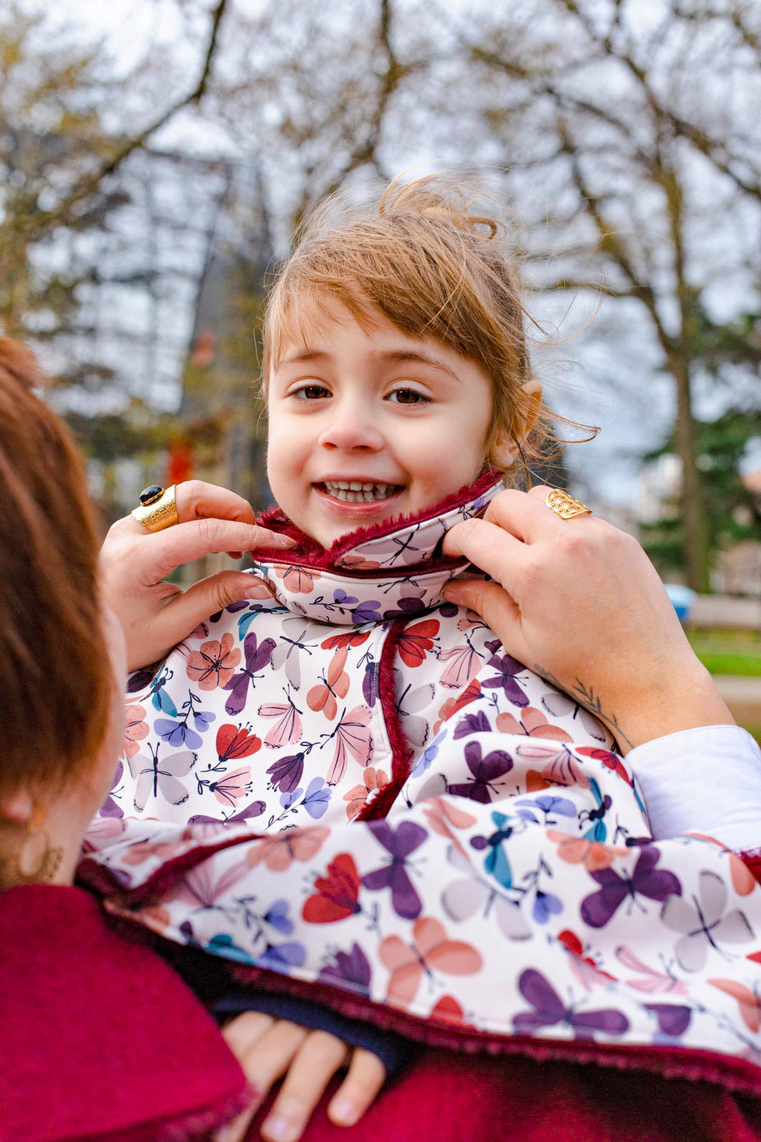REINETTE enfant 4 à 12 ans - le poncho aux 4 cols différents