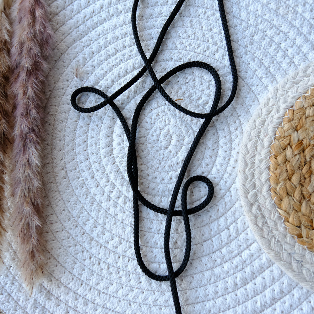 Cordon pour sweat noir 4,5 mm