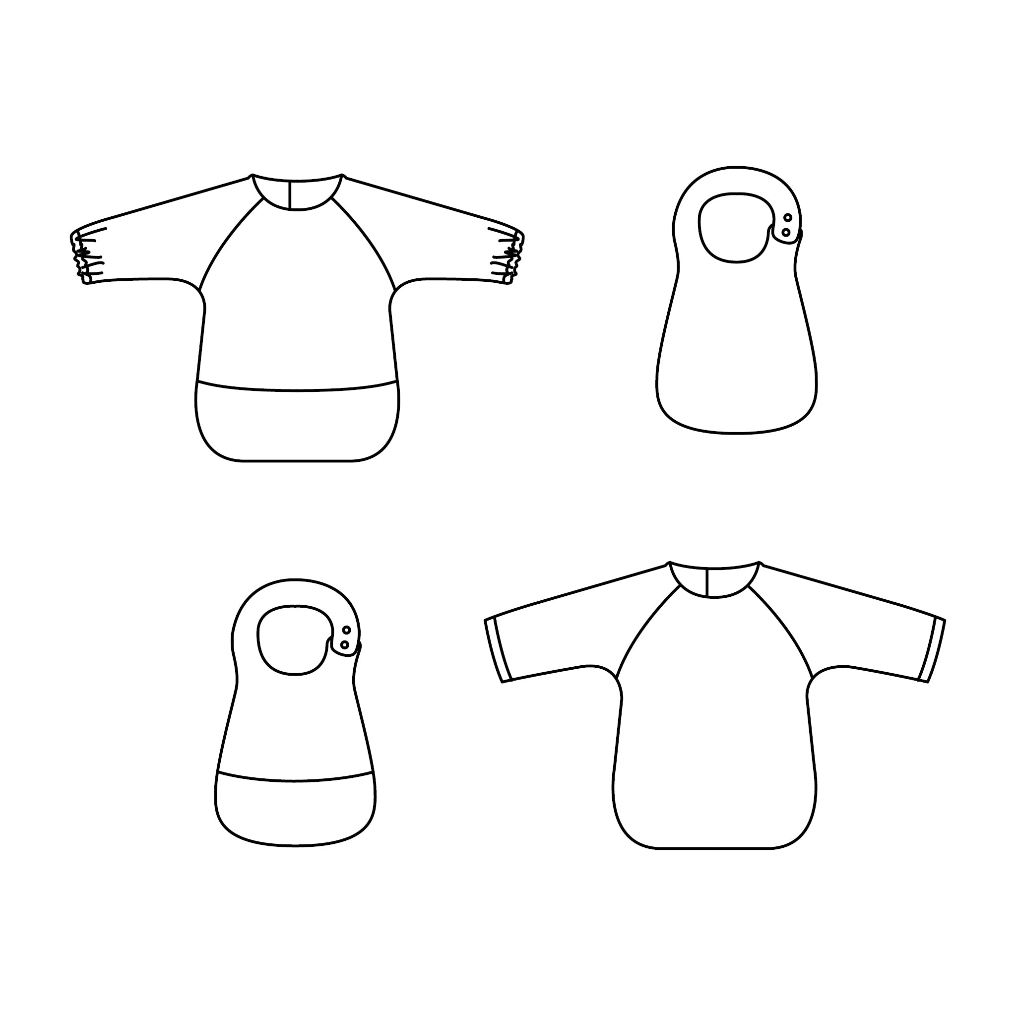 POMELO - le bavoir à poche avec ou sans manches