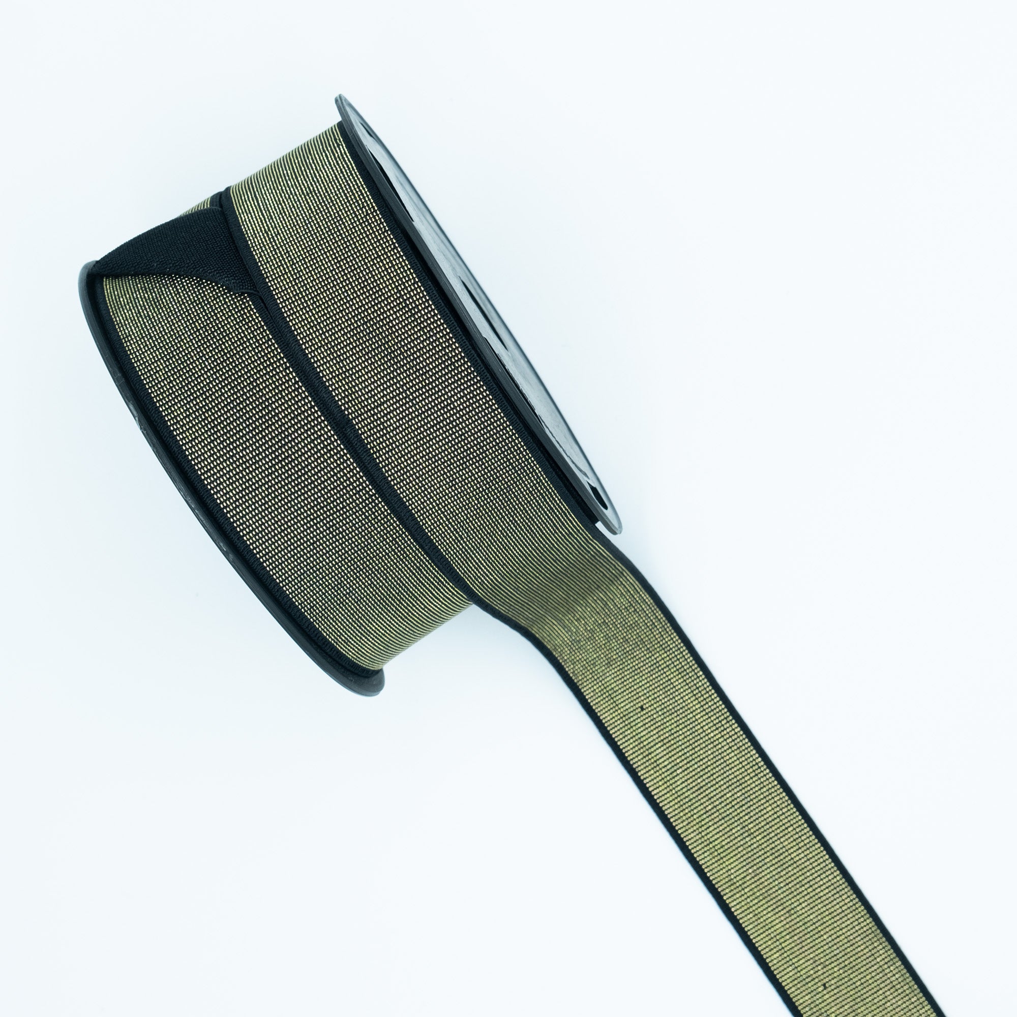 Elastique noir lurex doré 40 mm
