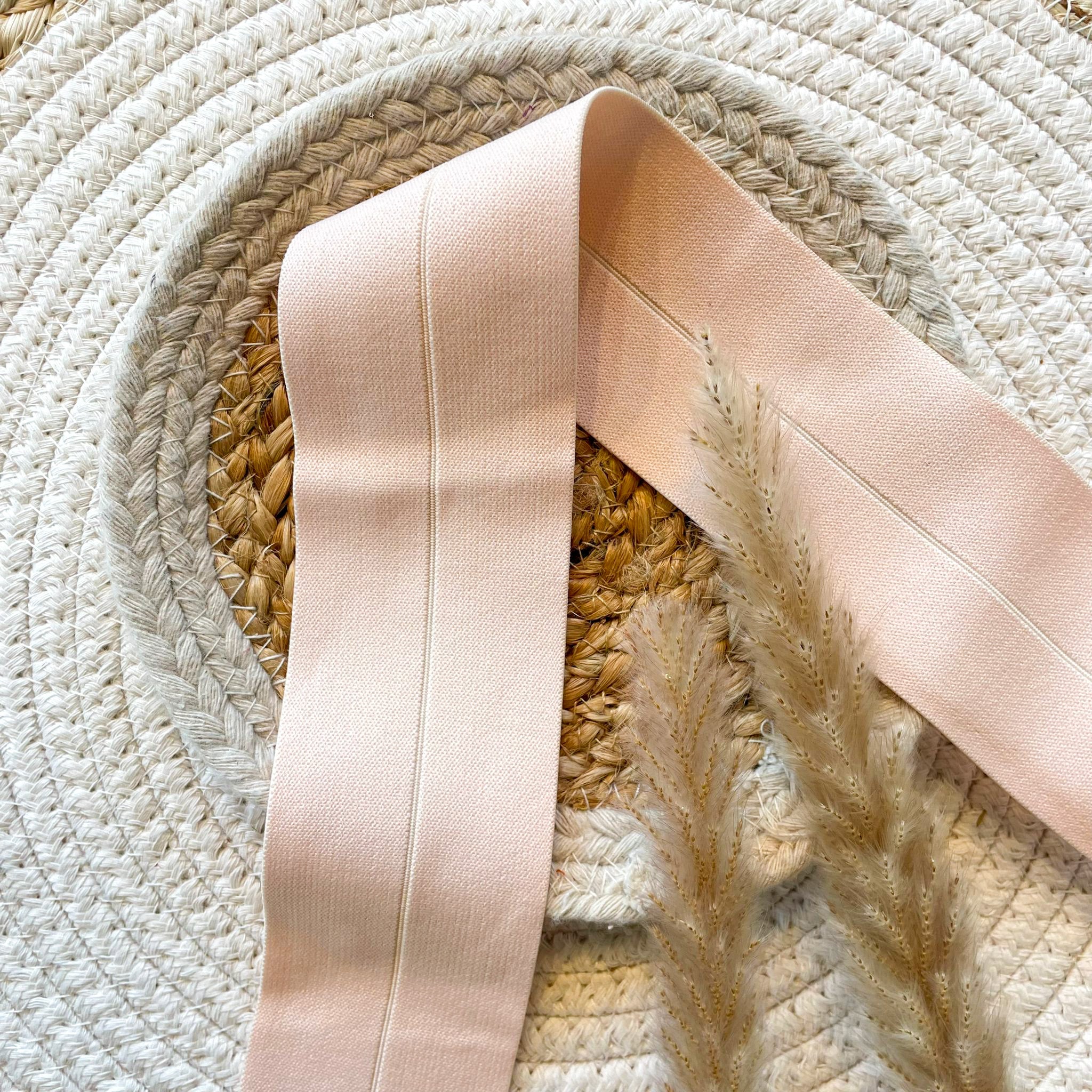 Élastique pré-plié 60 mm - Rose pâle