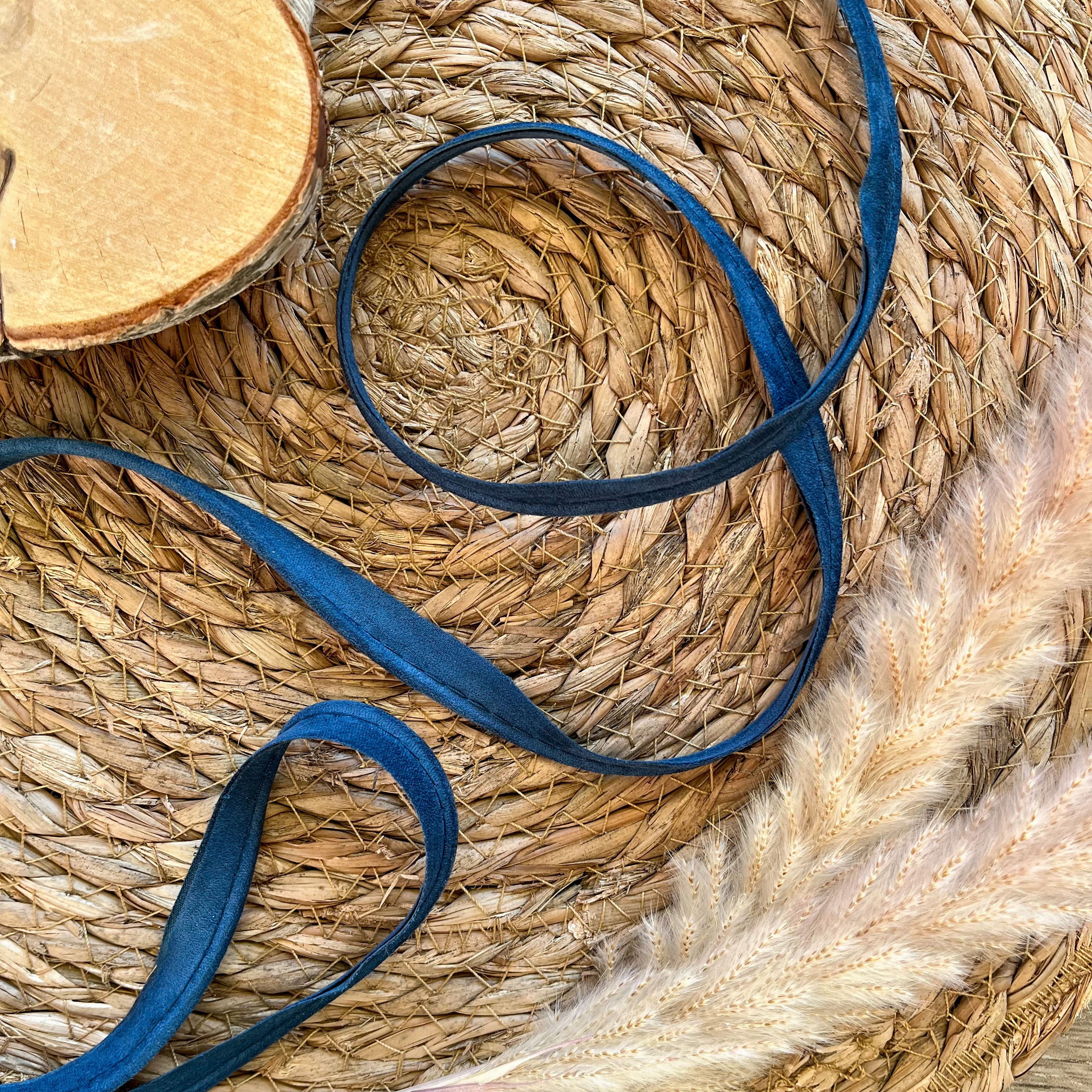 Passepoil en daim - Bleu jeans