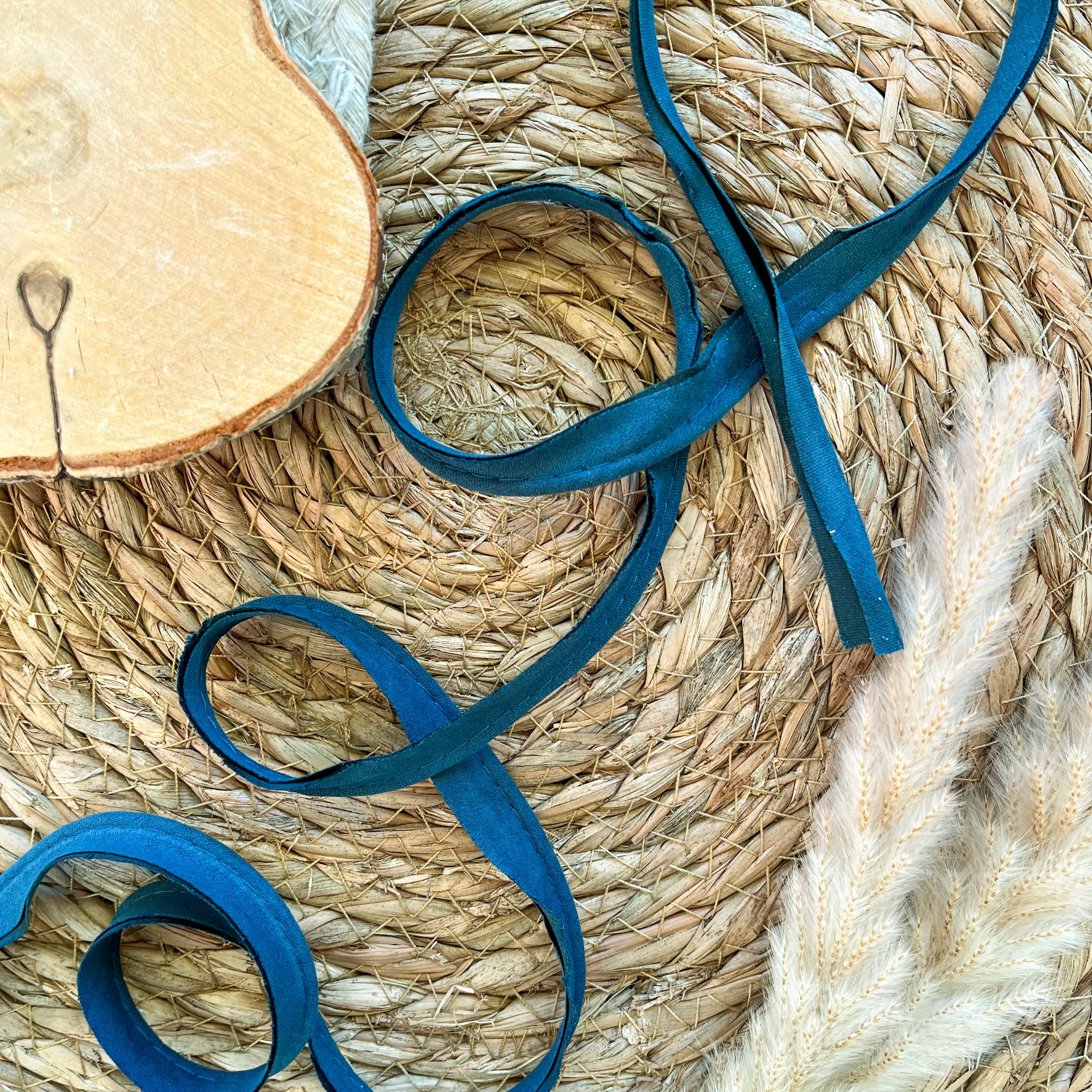 Passepoil en daim - Pétrole