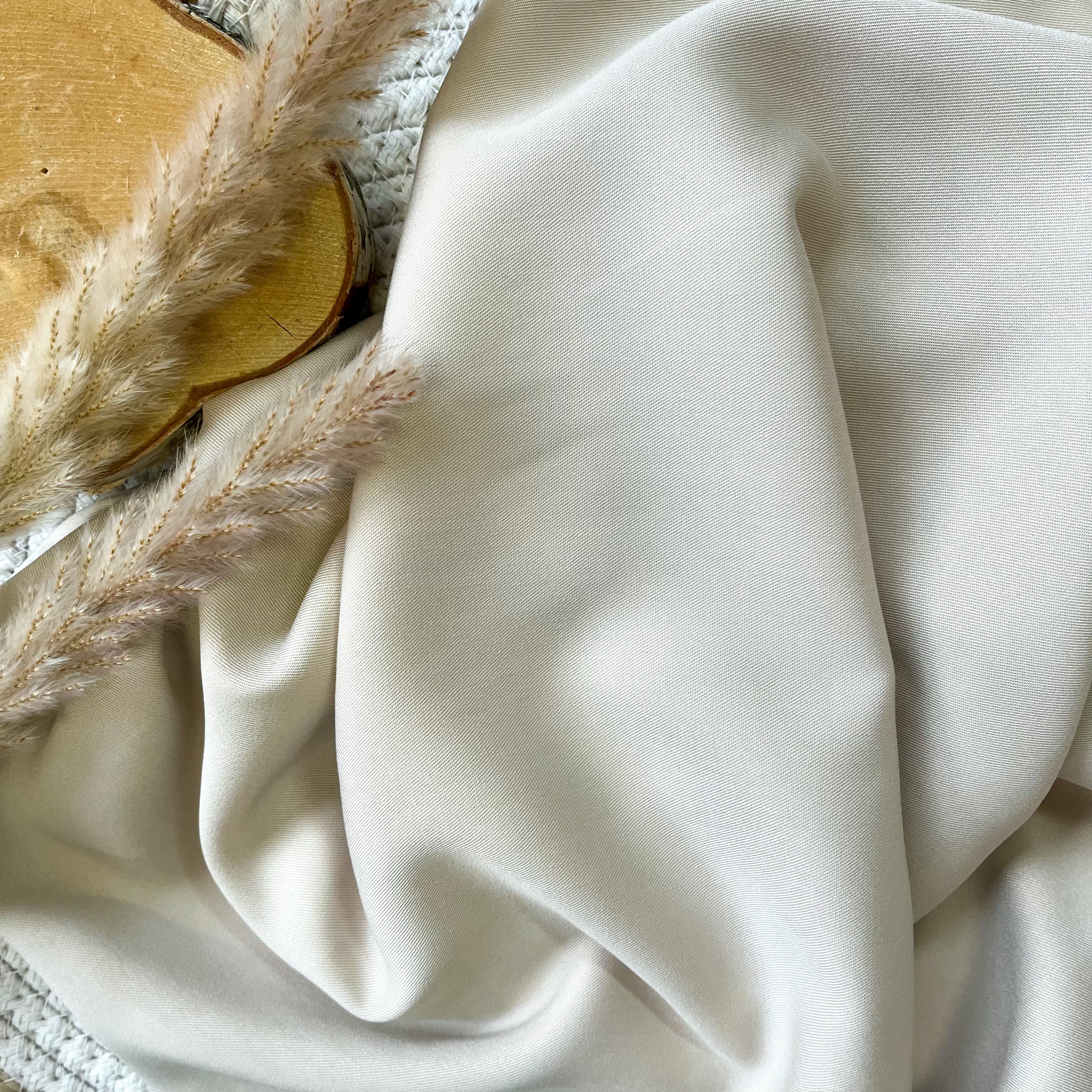 Twill de viscose - Beige sable