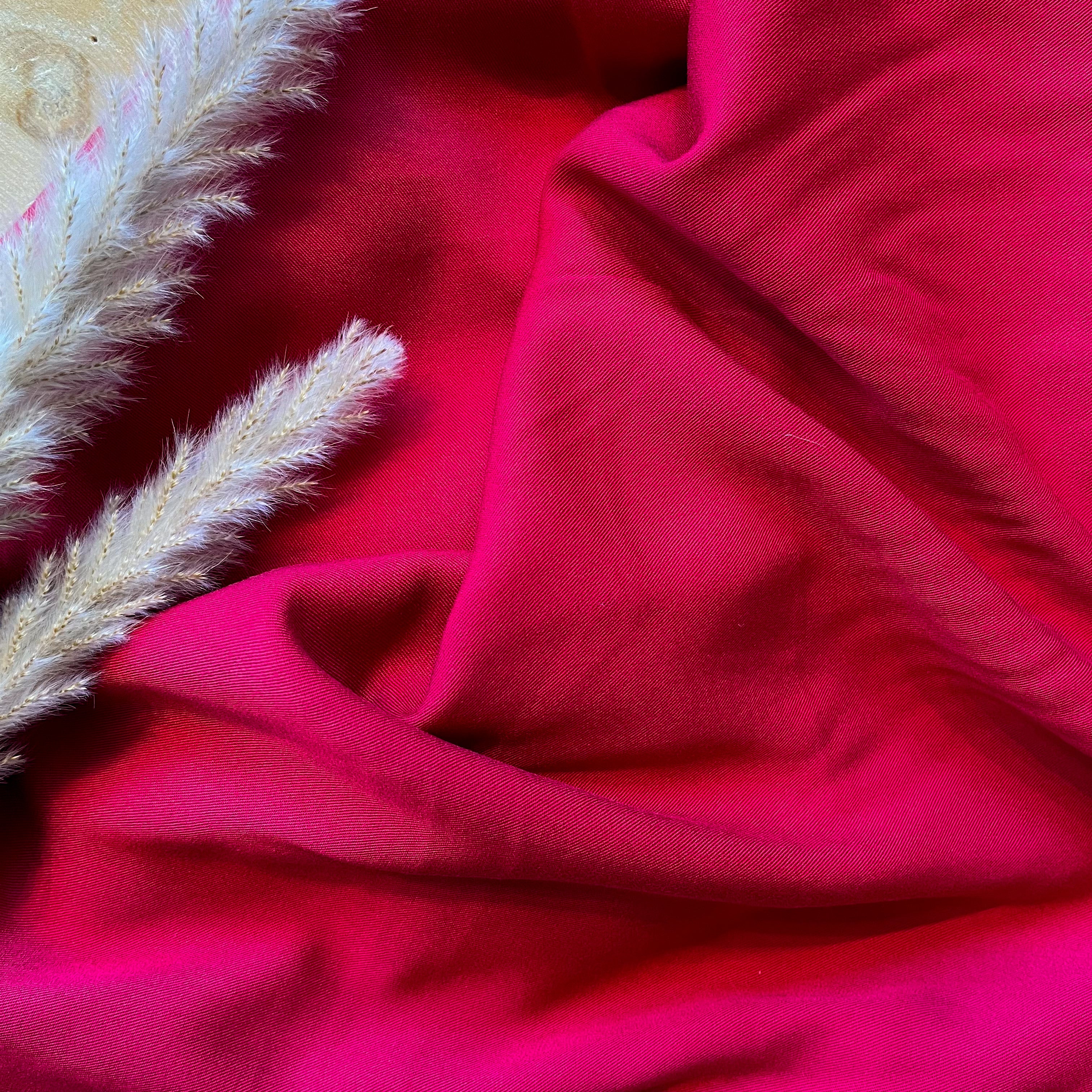 Twill de viscose - Rouge