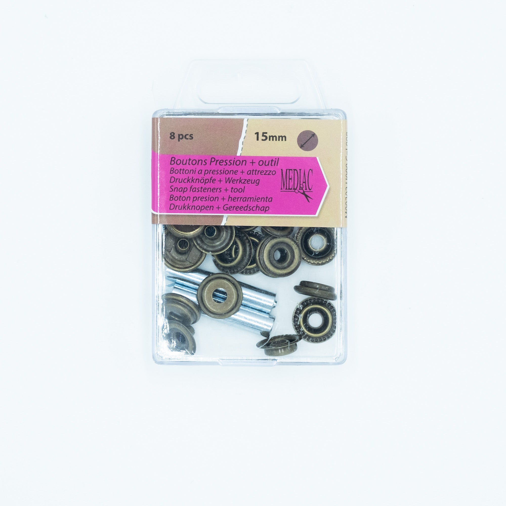 Boutons pressions tissus lourds - plusieurs coloris