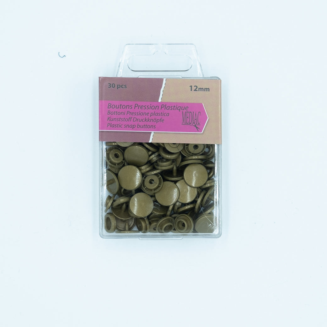 Boutons Pression Métal - Pack 25 Argenté + 25 Bronzé 15mm + Outil 4 Pièces - Neuf - Idéal Couture