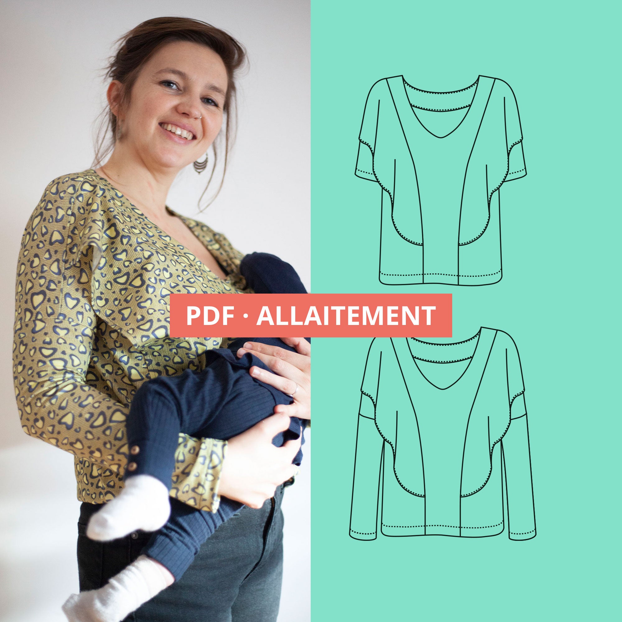 LA COCOTTE - le t-shirt à volant compatible allaitement - PDF